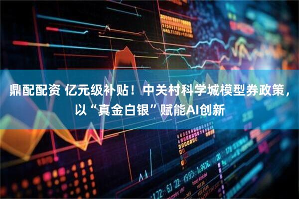 鼎配配资 亿元级补贴！中关村科学城模型券政策，以“真金白银”赋能AI创新